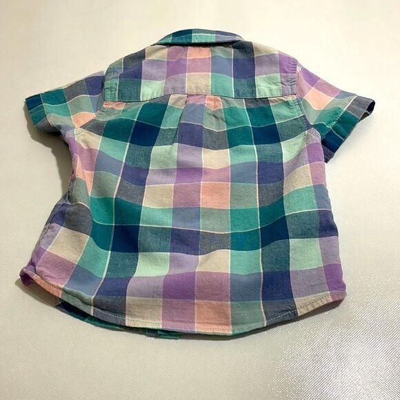Cat & Jack Toddler Boys Plaid Button Down - Picture 2 of 4